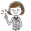 案内するスタッフのイラスト