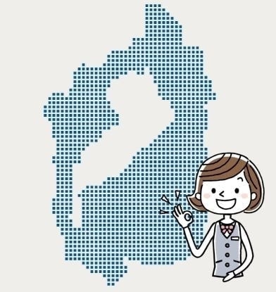 滋賀県の地図のイラスト