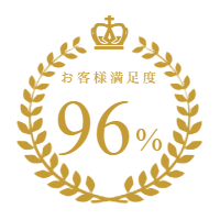 お客様満足度96パーセント
